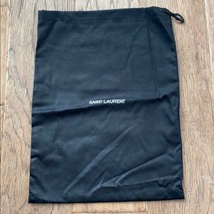 SAINT LAURENT Shiny Black Designer Cloth Dust Bag